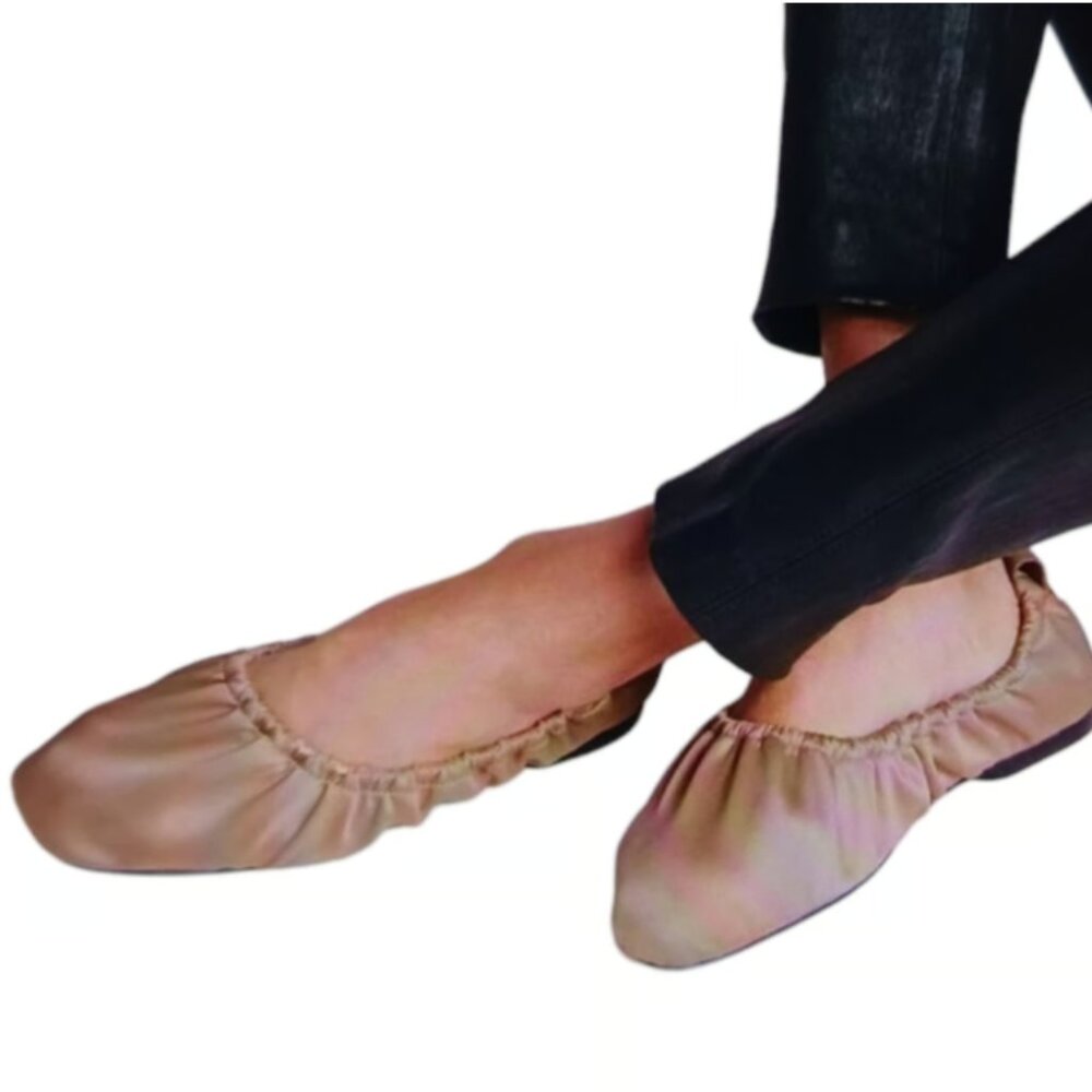 Women's Rag & Bone Elly Satin Ballet Flat in Beige Size 8 US